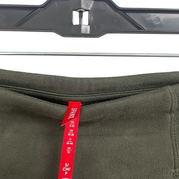 Spanx Pull On High Rise Olive Green Faux Suede Leggings Womens Size Small - Picture 4 of 6